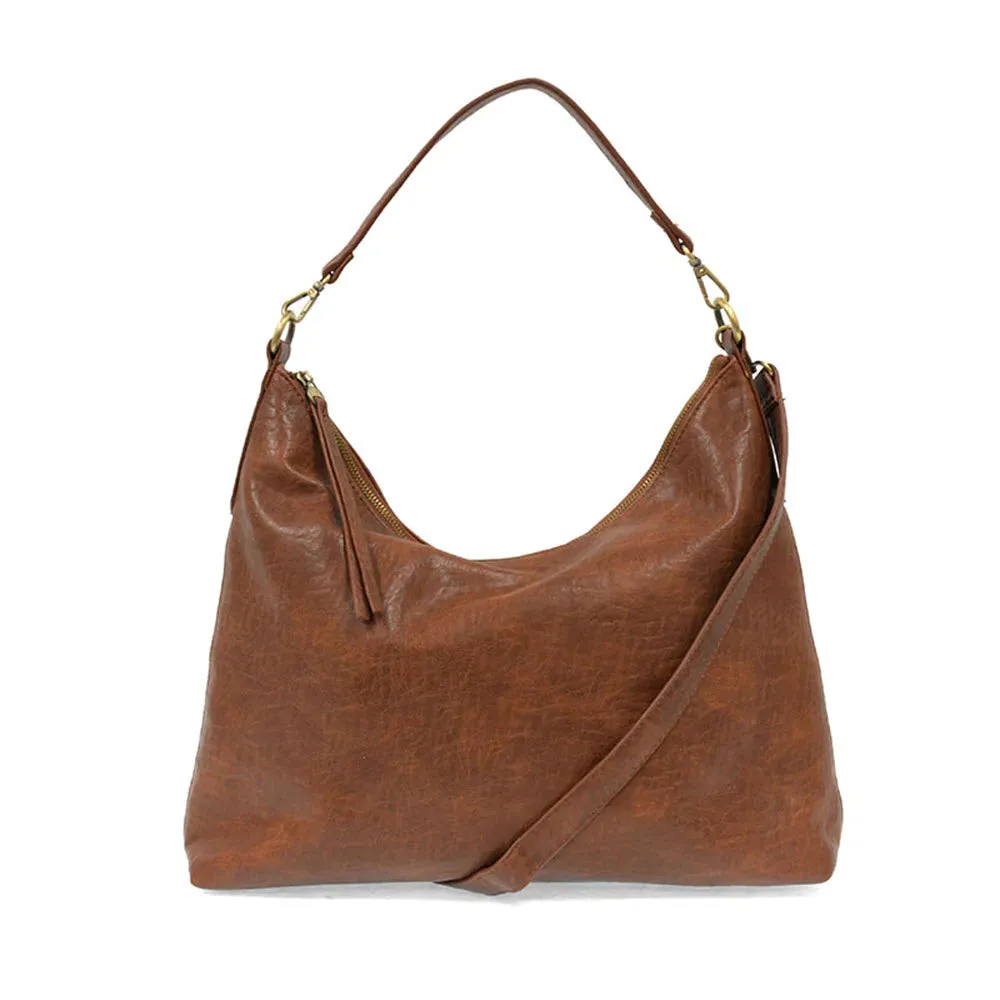 JOY SUSAN SLOANE SLOUCHY HOBO BAG SADDLE