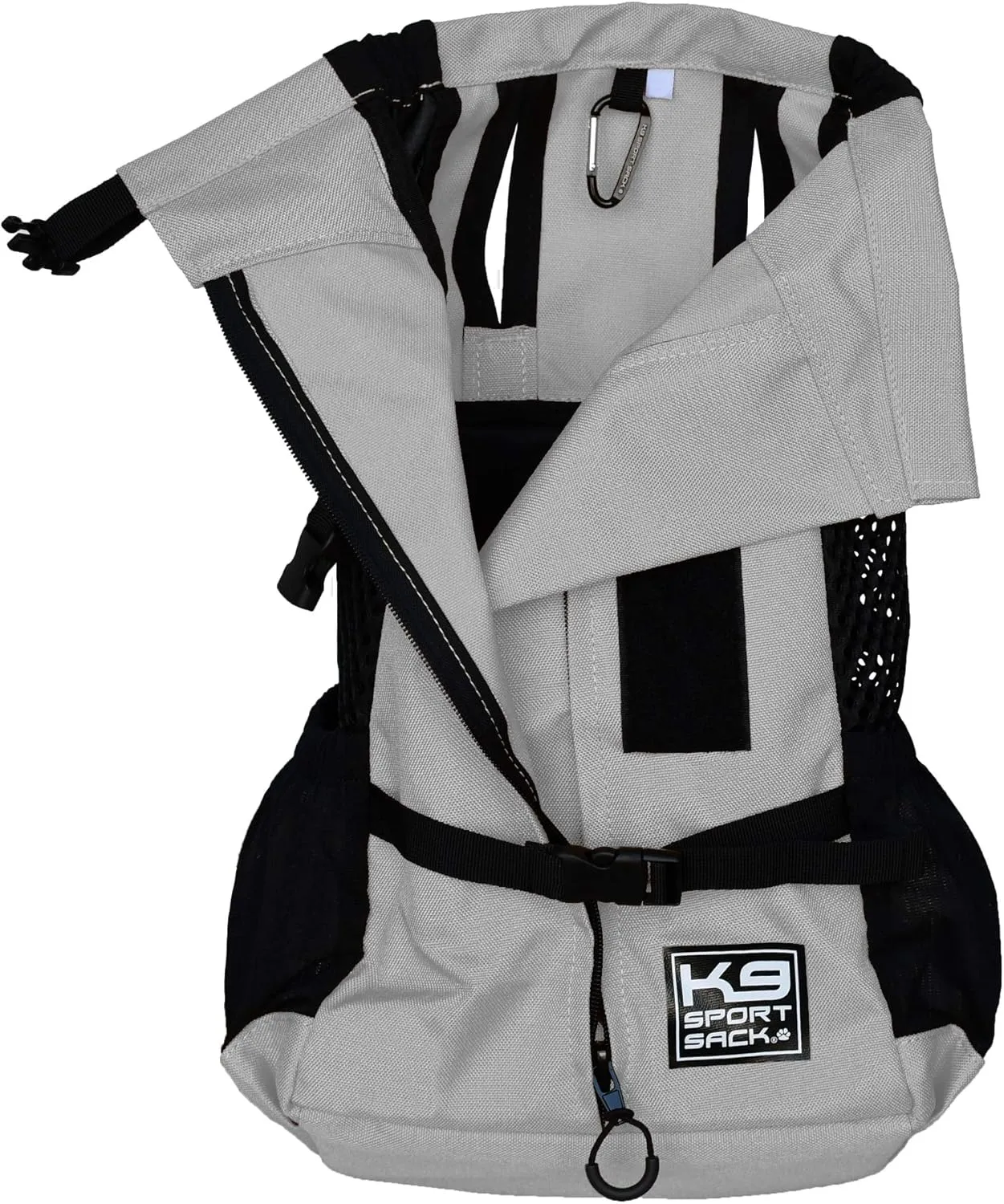 K9 Sport Sack | Dog Carrier Adjustable Backpack (Small, Plus 2 - Light Grey)