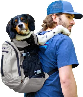 K9 Sport Sack | Dog Carrier Adjustable Backpack (Small, Plus 2 - Light Grey)