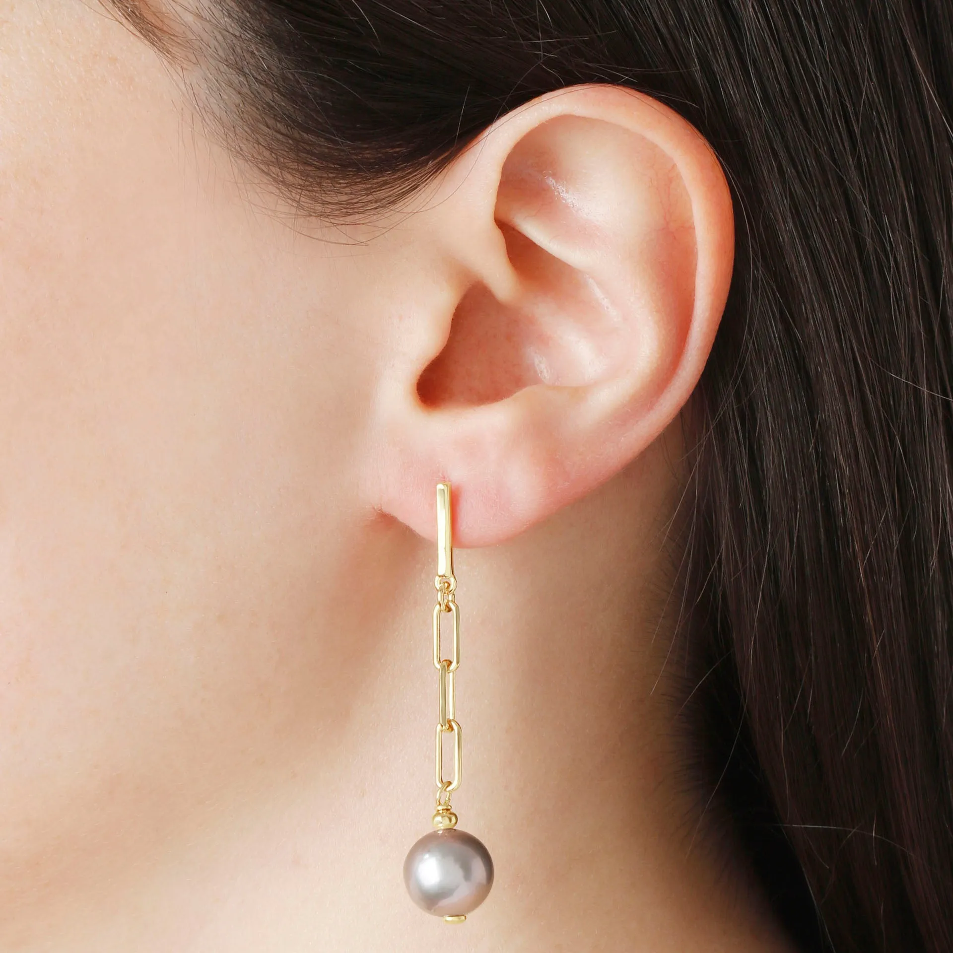 Louis Dell'Olio "Perla Moderna" Ming Cultured Pearl Dangle Earrings