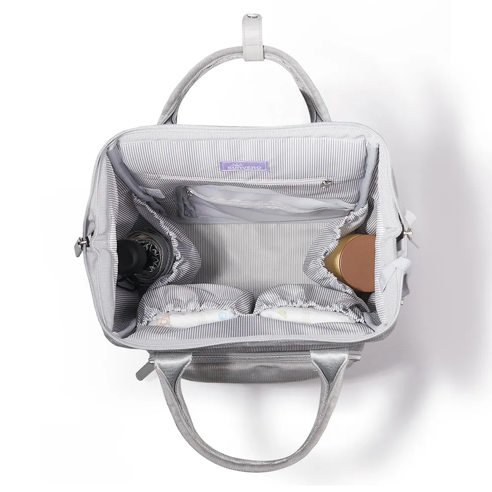 Luxurious Velvet Diaper Bag Backpack with Portable Changing Pad