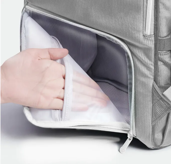 Luxurious Velvet Diaper Bag Backpack with Portable Changing Pad