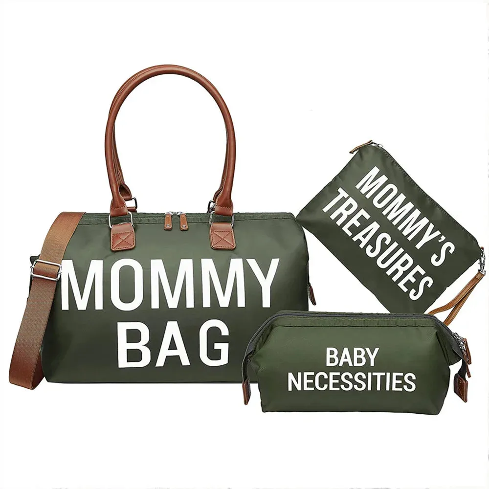 Mama Large Capacity  Tote Bag Travel, Diaper Bag Set (9 Colors)