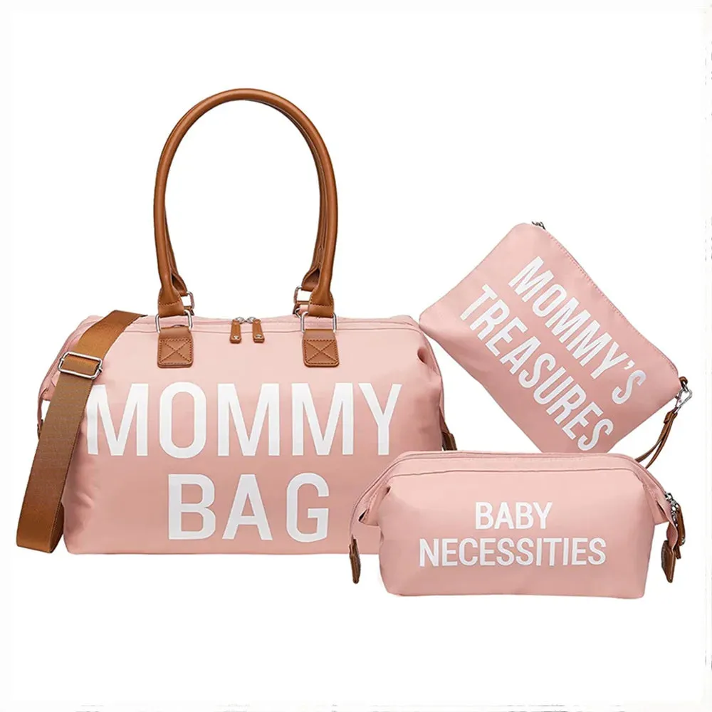 Mama Large Capacity  Tote Bag Travel, Diaper Bag Set (9 Colors)