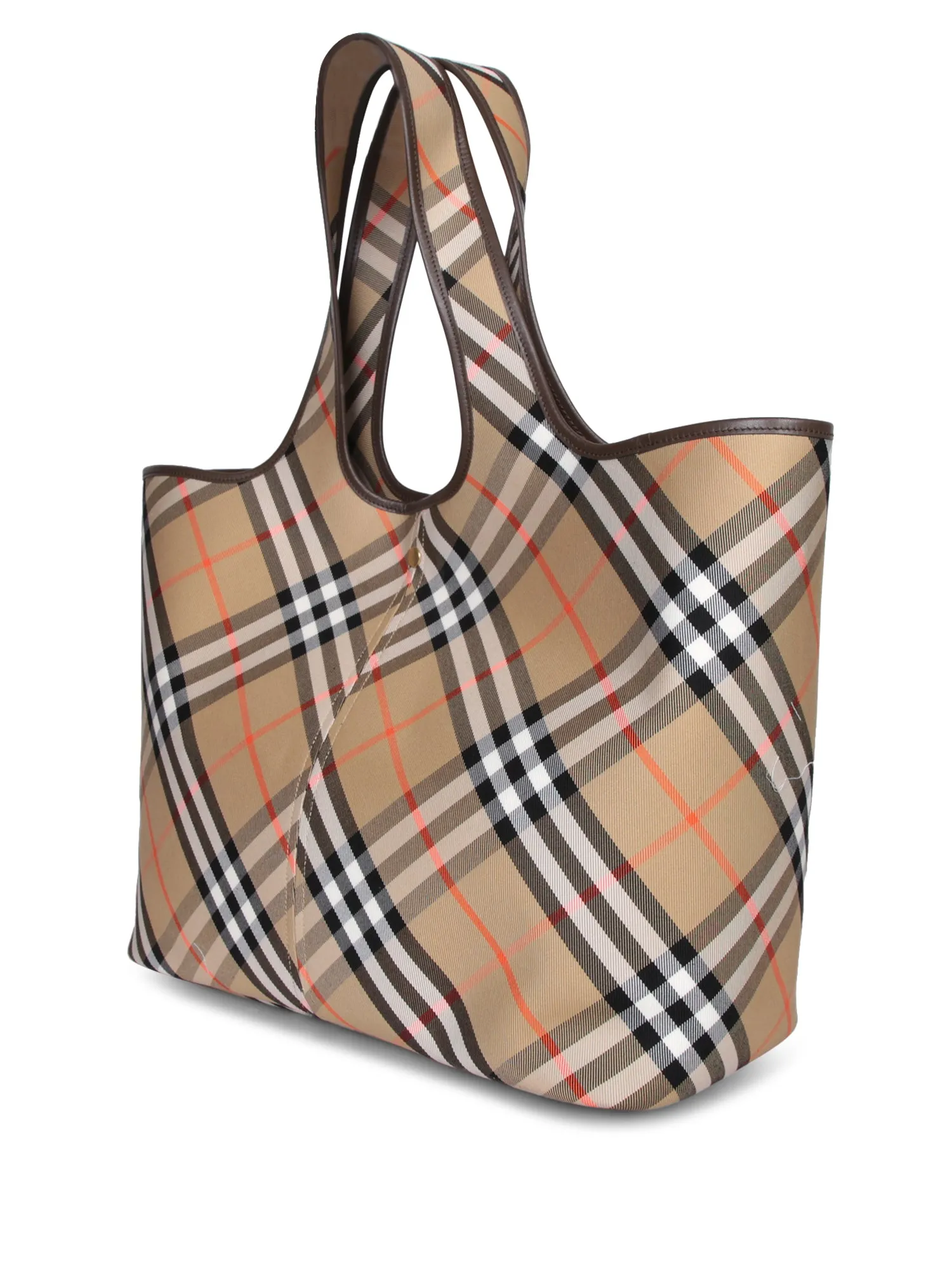 Medium Check Sand Tote Bag