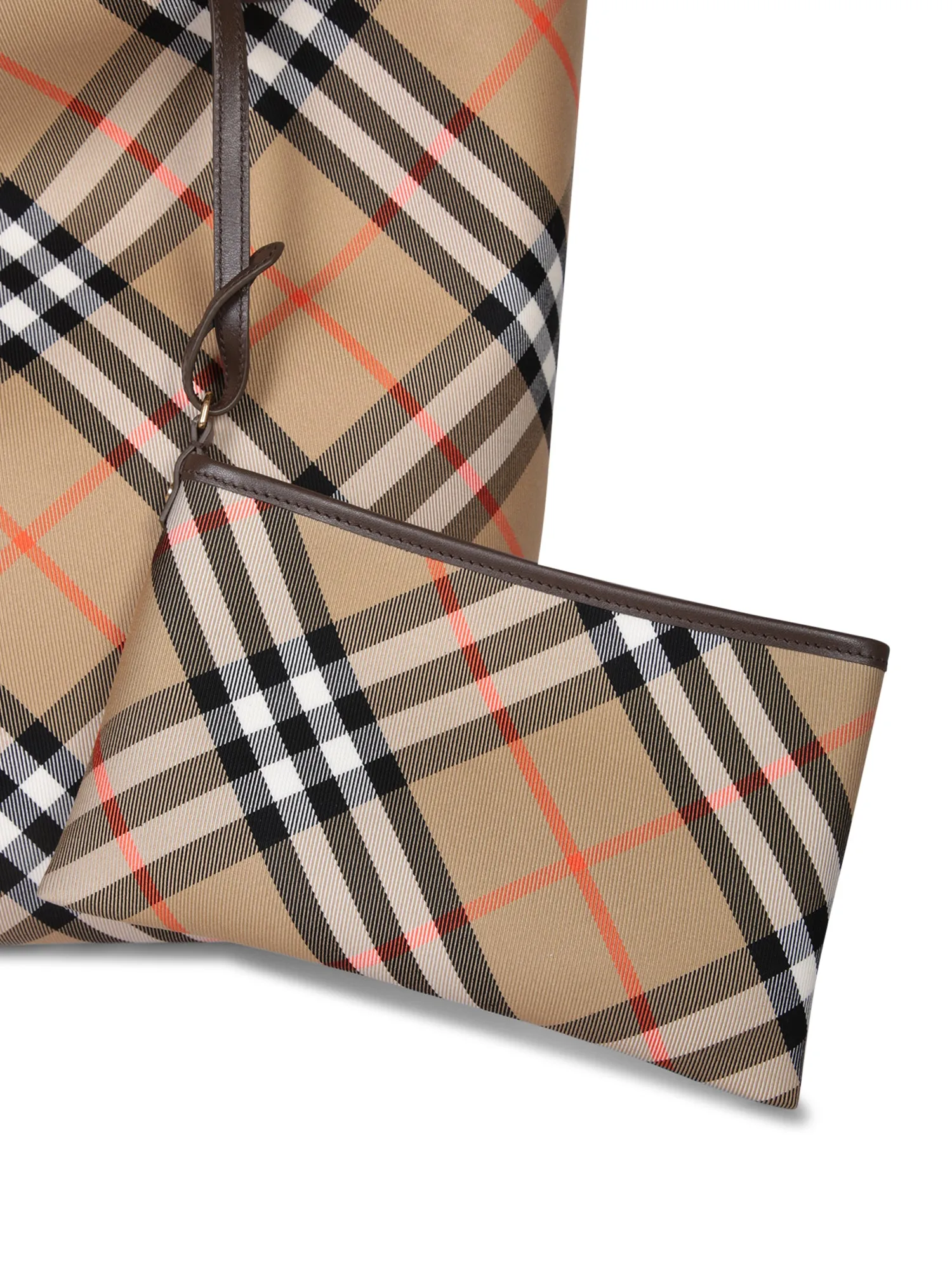 Medium Check Sand Tote Bag