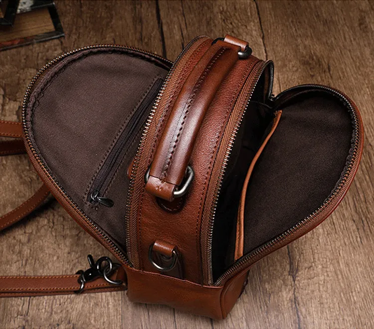 Mini Womens Genuine Leather Backpack Bag Small Crossbody Purse for Women
