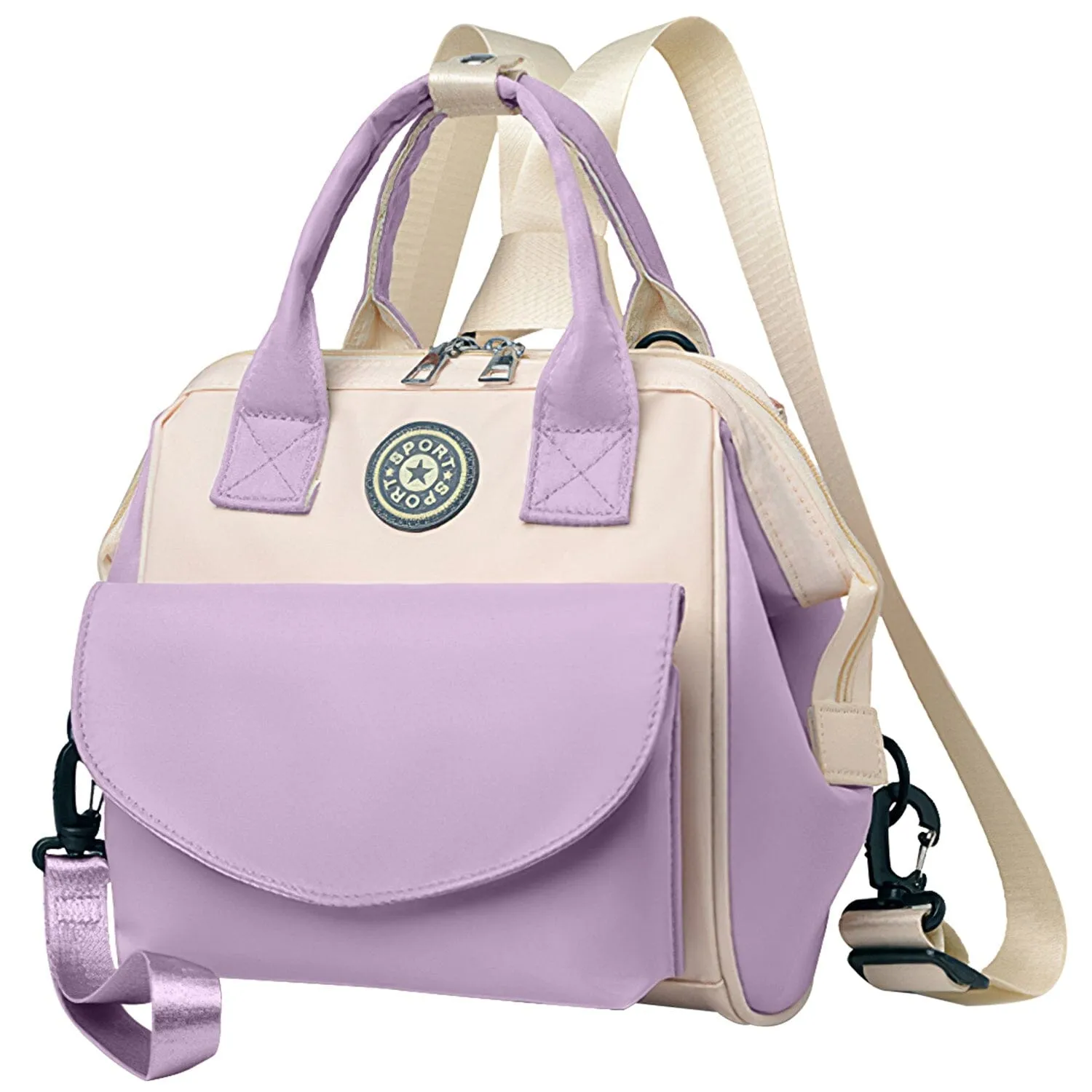 Multifunctional Diaper Changing Bag with 2 Insulated Pockets Commute Bag