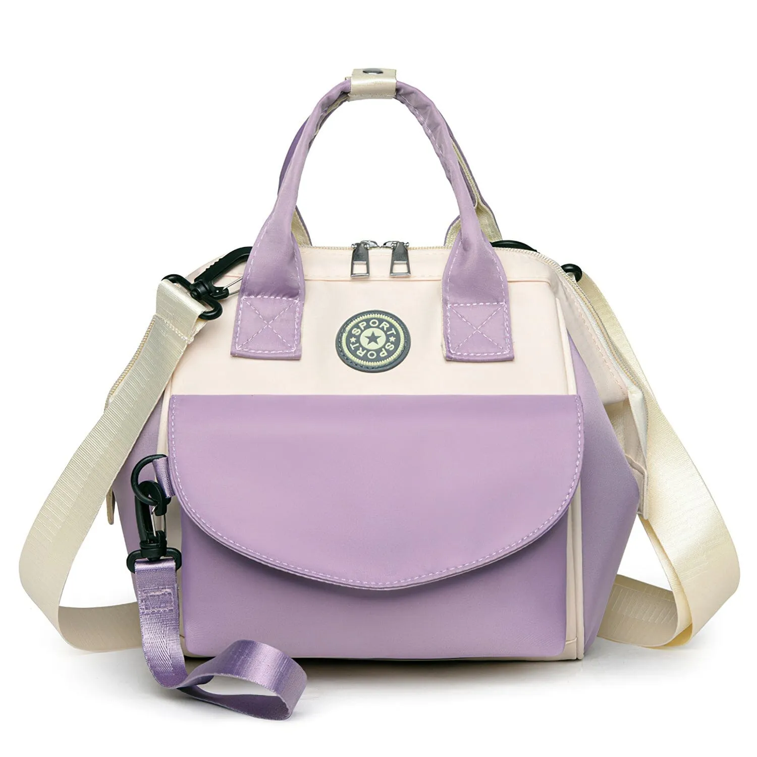 Multifunctional Diaper Changing Bag with 2 Insulated Pockets Commute Bag
