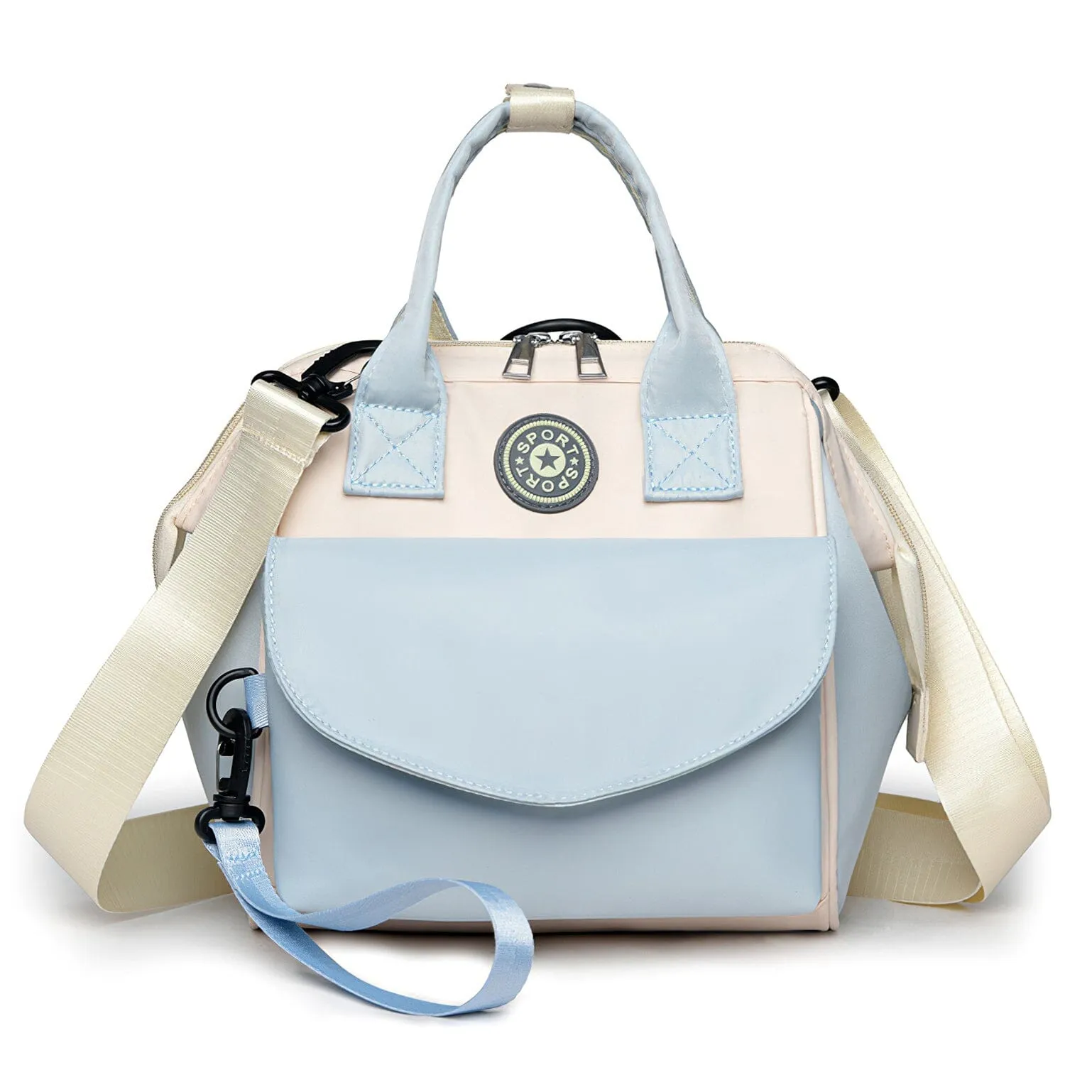 Multifunctional Diaper Changing Bag with 2 Insulated Pockets Commute Bag