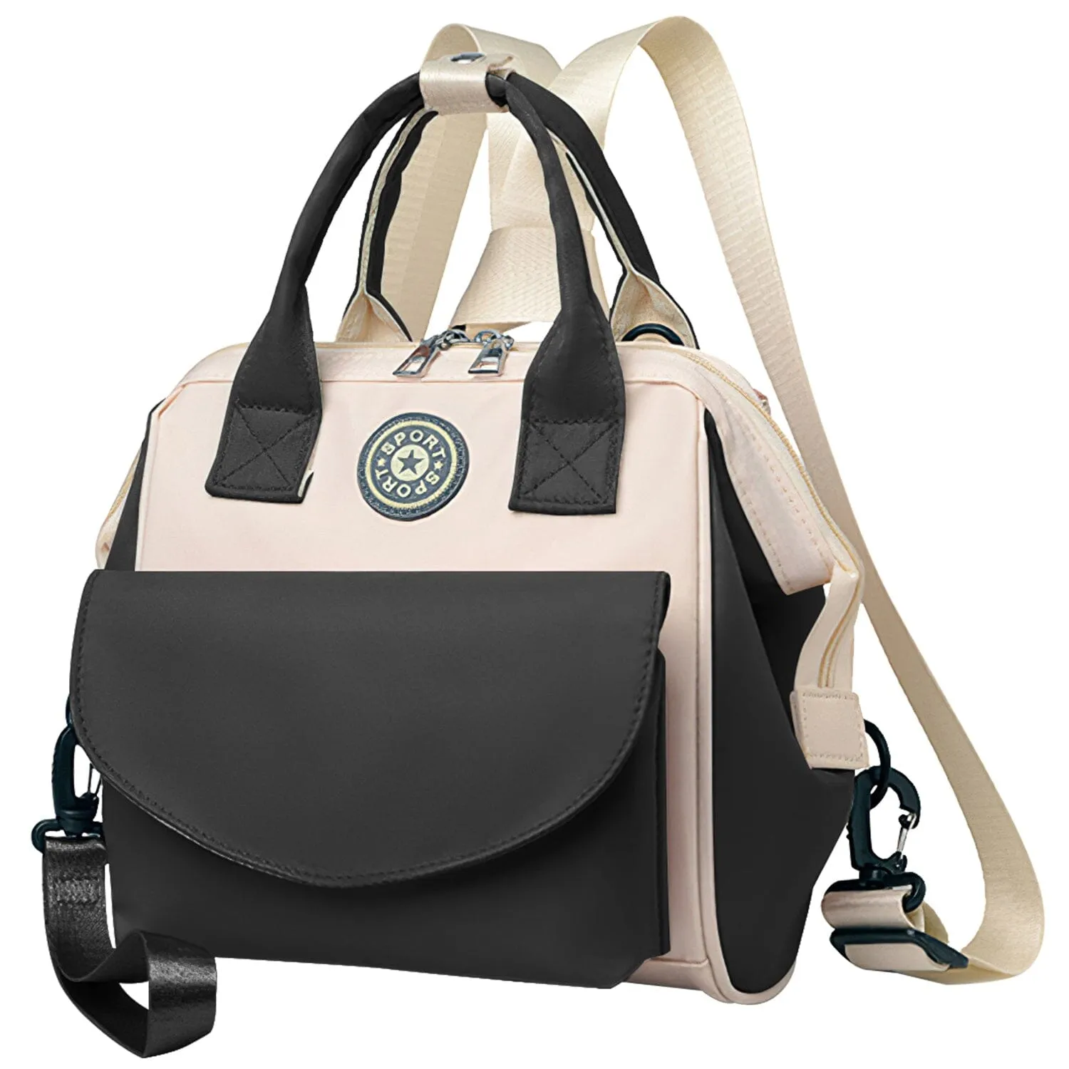 Multifunctional Diaper Changing Bag with 2 Insulated Pockets Commute Bag