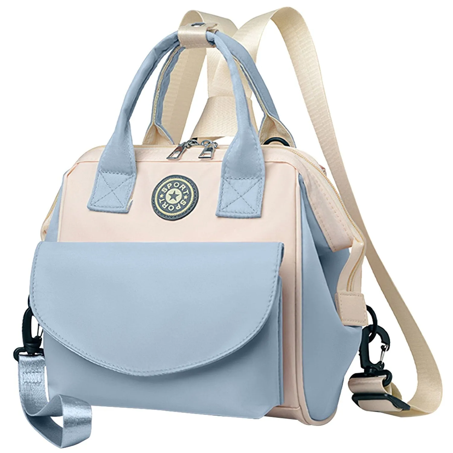 Multifunctional Diaper Changing Bag with 2 Insulated Pockets Commute Bag
