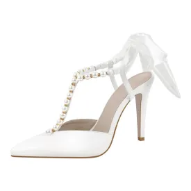 Pearl Accented Stiletto Pumps