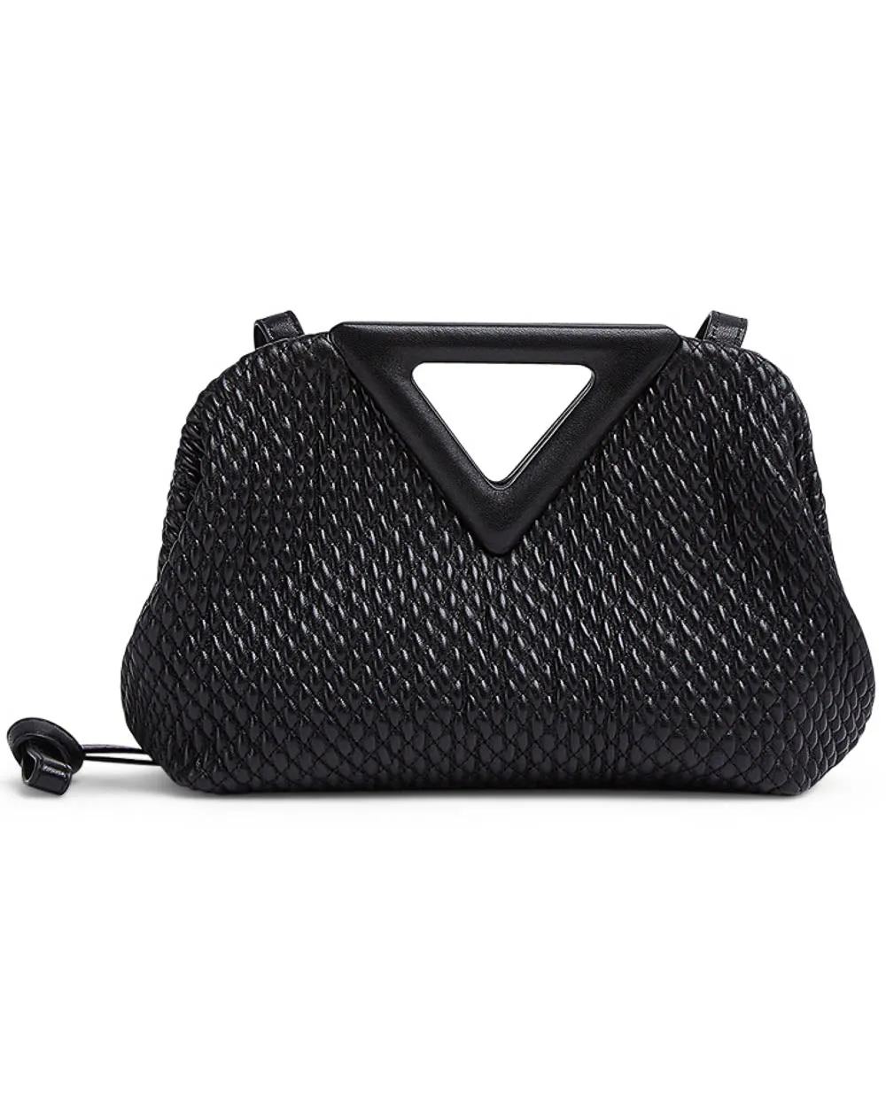 Point Top Handle Bag in Black