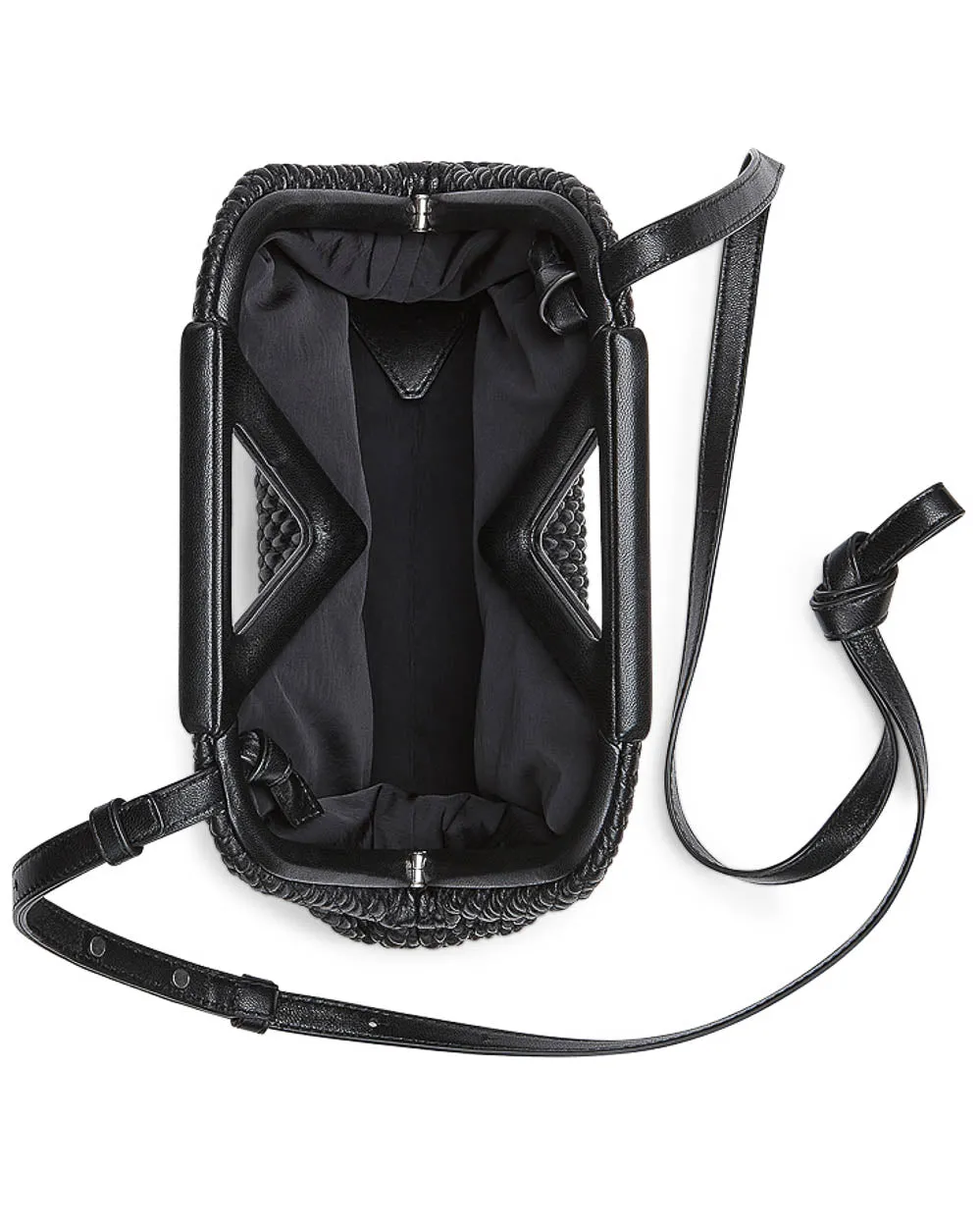 Point Top Handle Bag in Black