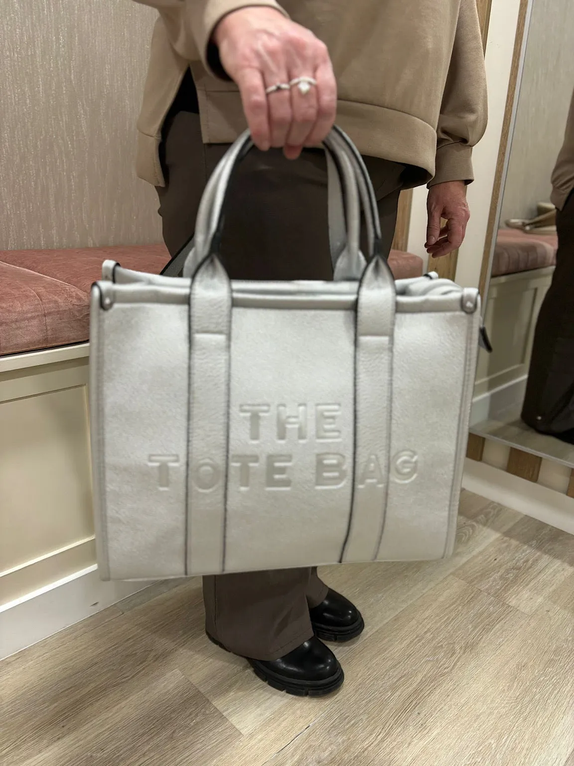 Silver The Tote Bag Medium
