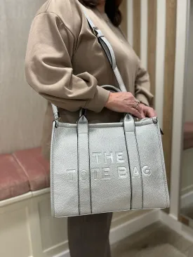 Silver The Tote Bag Medium