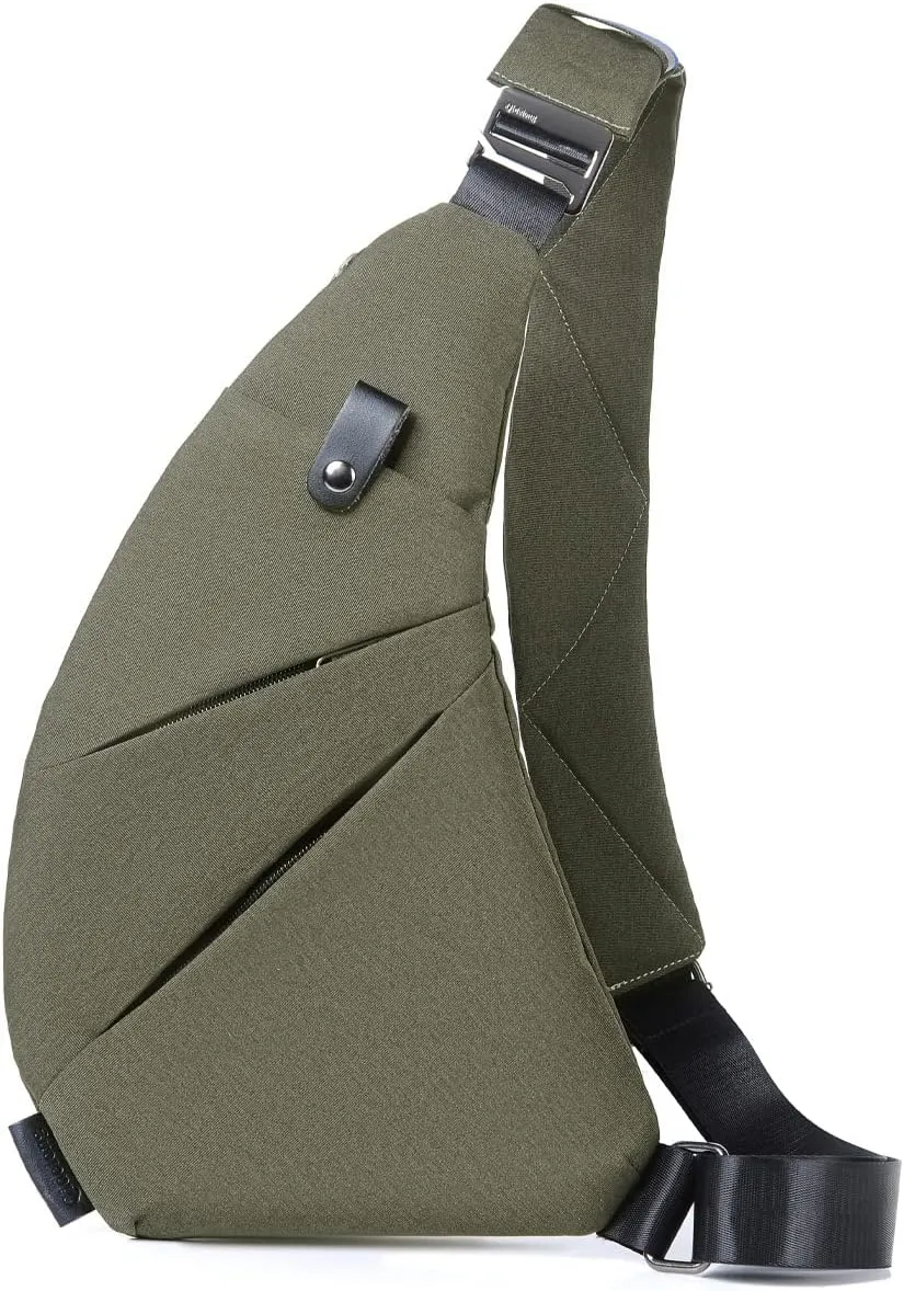 Sling Bag - Slim Crossbody Shoulder Backpack Anti-Theft Personal Pocket Chest Bag Travel Fanny Pack for Men Women