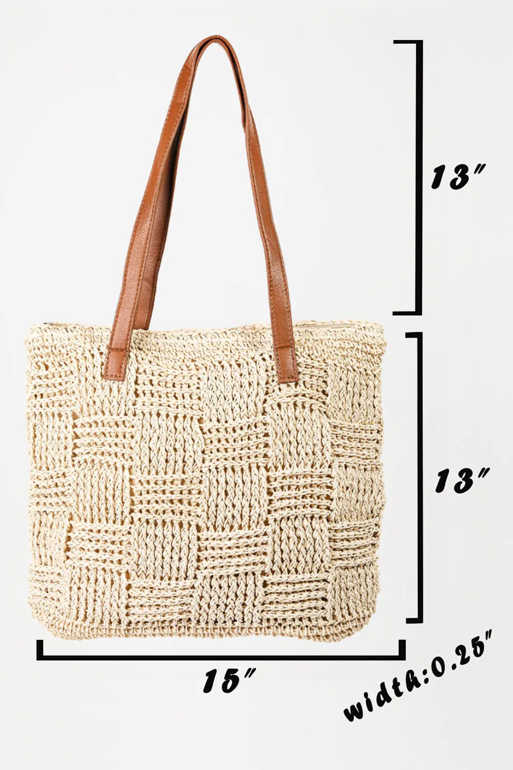 Susie - Braided Faux Leather Strap Tote Bag - Exclusively Online