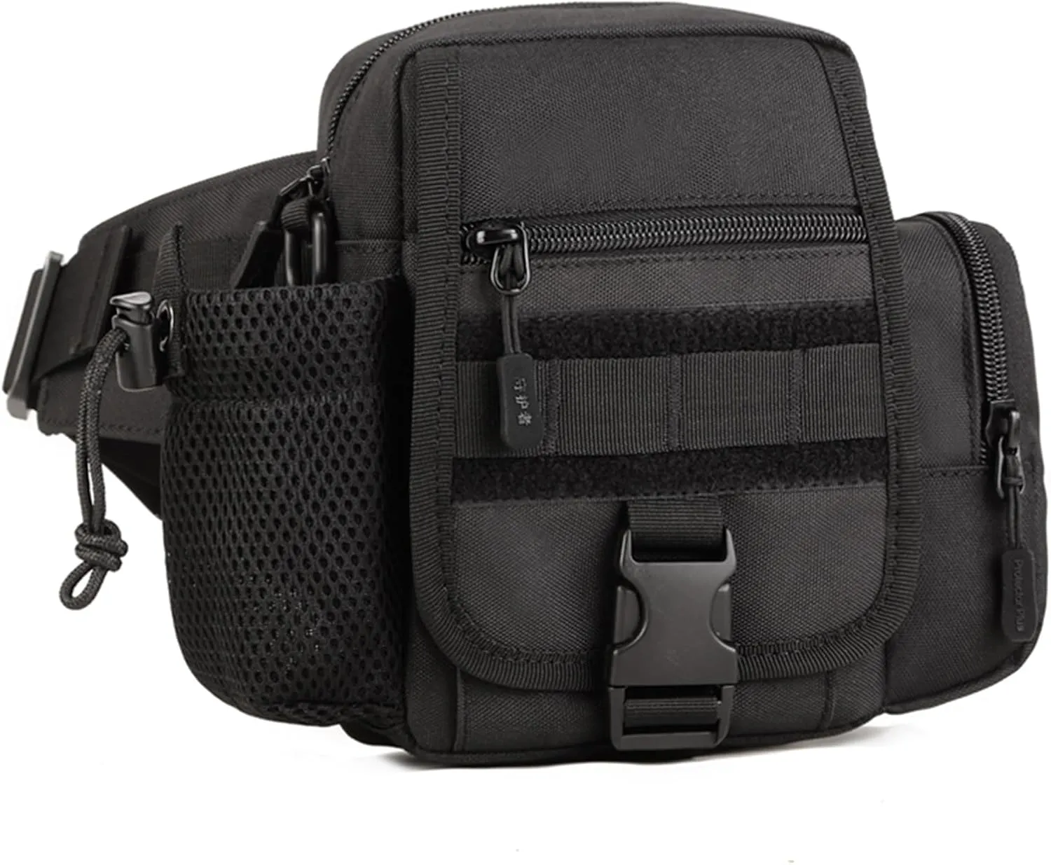 Tactical Waist Bag for Men Shoulder Bag Hiking Multi-Purpose Bag Portable Fanny Pack with Pockets Camping Bags Concealed Carry Outdoor Travel 1000D Nylon Waterproof (Black)