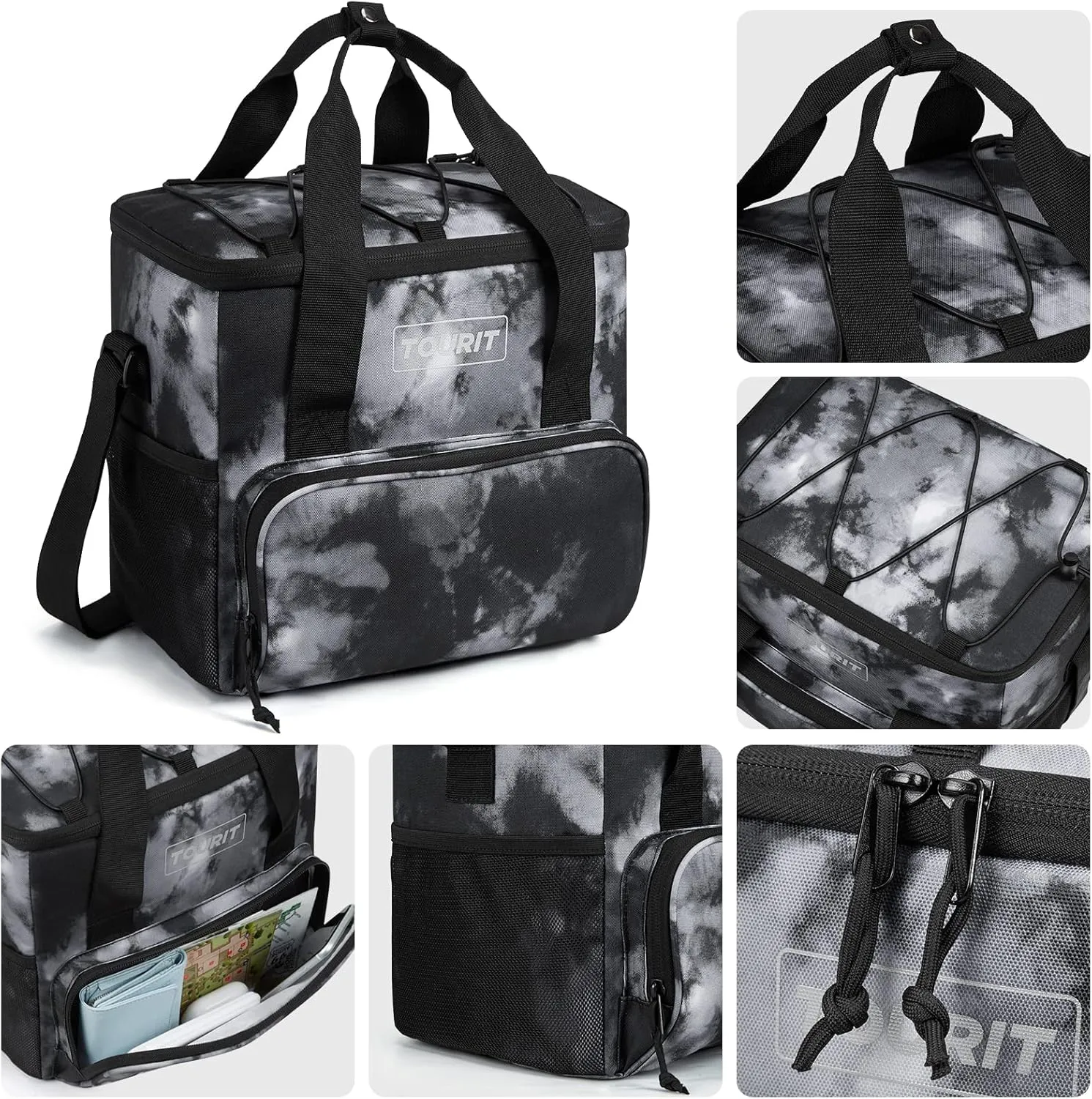 TOURIT Cooler Bag 24/35/46-Can Insulated Soft Cooler Portable Cooler Bag 14.6/24/32L Large Lunch Cooler for Picnic, Beach, Work, Trip