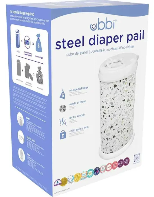 Ubbi Diaper Pail Terrazzo          