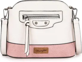 Wrangler Cow Print Crossbody Bag for Women Western Cross Body Purse with Signature Strap